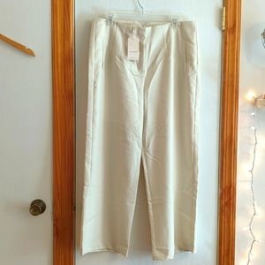 Cropped straight trousers